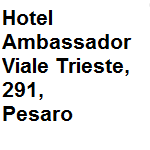 Albergo categoria 3 stelle, dispone di 36 camere, offre ai clienti la connessione ad internet gratuita. Indirizzo della struttura: vl. Triste 291 Pesaro tel. 0721.34246/34247/64989 - fax 0721.34248