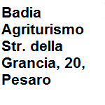  Struttura super sulle colline con piscina di acqua salata. Gestione perfetta con sorrisi e gentilezza per tutti. Camere belle e pulizia impeccabile. Colazione con dolci e marmellate della casa e caffe' nella moka. Indirizzo della struttura: strada della Grancia 20 Pesaro tel. 0721405730 - cell. 3381957012