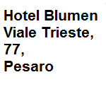Hotel 3 stelle sul lungomare di Pesaro dispone di varie tipologie di camere, offre internet gratuito. L'indirizzo della struttura: vl. Trieste 77 Pesaro  tel. 0721.35598/67171 - fax 0721.67161
