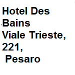 Hotel 3 stelle, sono disponibili camere singole e camere doppie, tutte recentemente ristrutturate, offre internet gratuito. Indirizzo della struttura: vl. Trieste 221 Pesaro tel. 0721.34957/259351 - fax 0721.35062