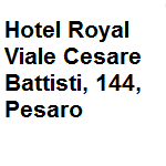 Hotel 3 stelle, dispone di camere singole, doppie, triple e quadruple, offre internet gratis. Indirizzo della struttura: vl. Cesare Battisti 144 Pesaro tel. 0721.35328/259351 - fax 0721.34021