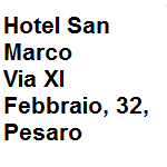 Albergo categoria 3 stelle, dispone di 40 camere, offre ai clienti la connessione ad internet gratuita. Indirizzo della struttura: vl. XI Febbraio 32 Pesaro tel. 0721.31396/31240/31571 - fax 0721.31240